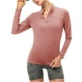thumbnail image 1 of Womens Fall Thermal Shirts Base Layer Soft Fleece Lined Long Sleeve Workout Top Thermal Underwear Winter Blouse, 1 of 7