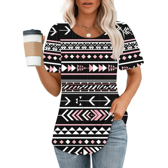 Womens Fall Tops Casual Short Sleeve Halter Neck Tops Going Out Tshirts Shirts Cotton Plus Size Plus Size Blouses Dressy Casual Summer