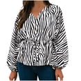 thumbnail image 1 of Womens Fall Tunic Tops Henley V Neck Lantern Long Sleeve Blouses Trendy Printed Button Drawstring Tshirts for Leggings, 1 of 7