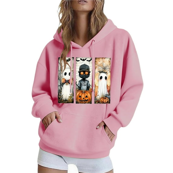 Womens Fall Winter Hoodies Tops 2025 Casual Loose Fit Long Sleeve Drawstring Pullover Sweatshirt with Pocket
