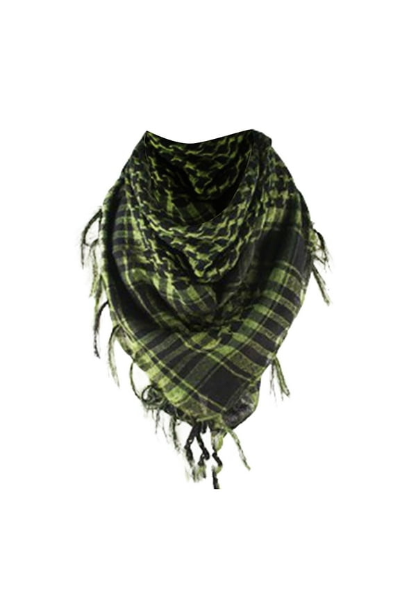 Womens Fall Winter Scarf Plaid Tassel Soft Warm Blanket Scarves Womens Shawl Wraps,Army Green,One Size,Dailypoc