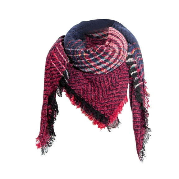 Womens Fall Winter Scarves Classic Fringe Plaid Scarf Warm Blanket Shawl Scarf Flannel Socks for Women Constitution Scarf