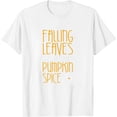 thumbnail image 1 of Womens Falling Leaves Cozy Sweaters Pumpkin Spice T-Shirt Sweatshirt White X-Large, 1 of 5