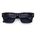 thumbnail image 1 of Womens Fancy Retro Thick Horn Rim Rectangular Plastic Sunglasses All Black, 1 of 1