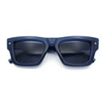 thumbnail image 1 of Womens Fancy Retro Thick Horn Rim Rectangular Plastic Sunglasses Navy - Black, 1 of 1