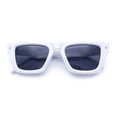 thumbnail image 1 of Womens Fancy Retro Thick Horn Rim Rectangular Plastic Sunglasses White - Black, 1 of 1