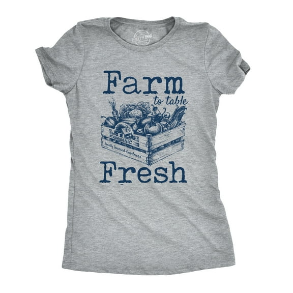 Womens Farm to Table Fresh T Shirt Cute Vegetables Farmers Market Tee Womens Graphic Tees