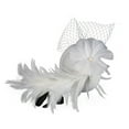 thumbnail image 1 of Womens Fascinators Hats,Church Hats Bridesmaid Hats Kentucky Derby Hats for Women Women Spring Hats Cocktail Hats For Women Wide Flower Bridal Shower Sun Beach Hat Hats For Tea Party,White, 1 of 4