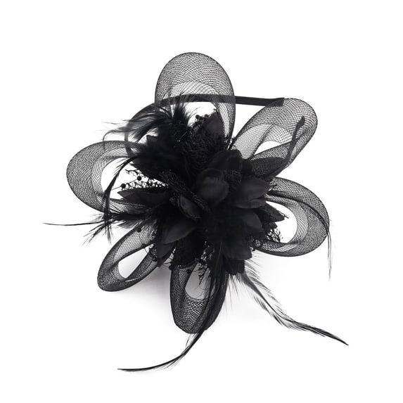 Womens Fascinators Hats,Clip Hat Wide Brim Hat Tea Hats For Women Bridesmaid Hats Flower Hat Organza Victorian Hat Wedding Fascinator Hat Cocktail Hats For Women Vintage Hats For Women,Black