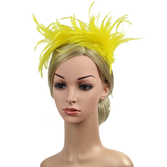 Womens Fascinators Hats Tea Party Hats for Women with Feather Veil Headband for Wedding Cocktail Dresses Accessories