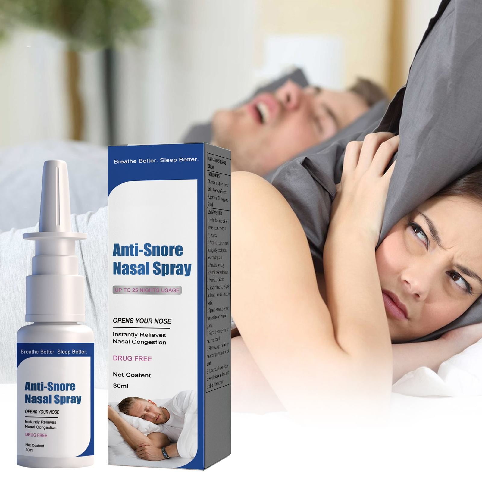Womens Fashion 2024 Anti Snoring Nasal Spray Relieves Nasal Congestion And Clean