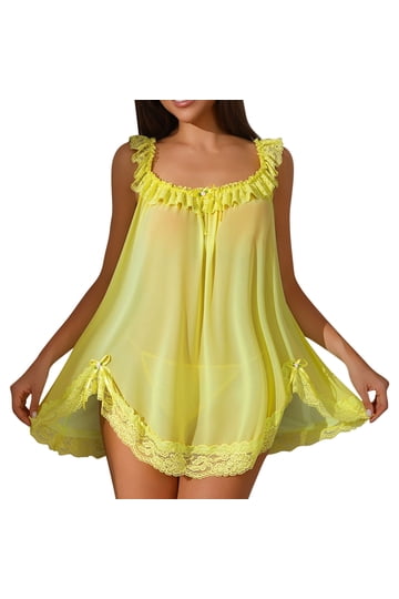 chinese dress ladies Women Backless Babydoll Dress Jacquard Eyelet Ruffle Hem Dress Vintage Lace  Square Neck Frill Bust A-Line Sundress (A-Light Yellow, S) at Amazon  Women's Clothing store main image 0