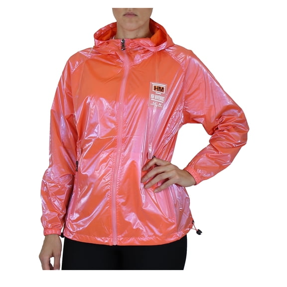 Womens Fashion Active Training Running Full Zip Hooded Windbreaker
