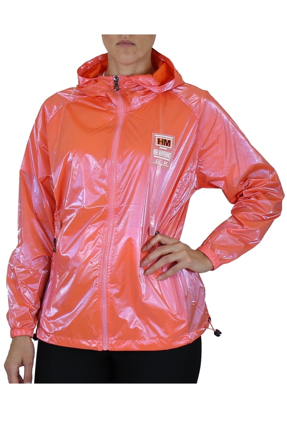 Womens Fashion Active Training Running Full Zip Hooded Windbreaker