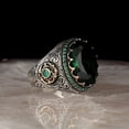 thumbnail image 1 of Women Geometric Alloy Insect Ring With Blue And Green Zircon Gemstone Inlay Fashion Jewelry For Everyday Wear Delight, 1 of 4