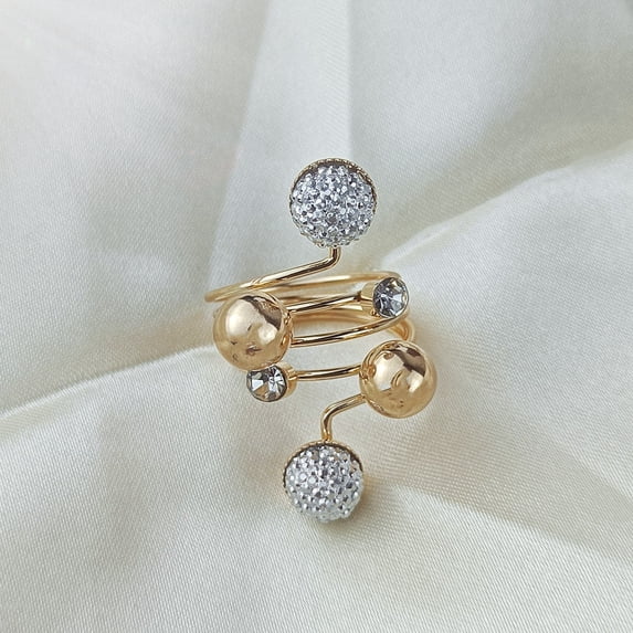 Womens Fashion Alloy Ring Buckle, Geometric Simple Spring Fashionable Scarf Ring, Picture Color