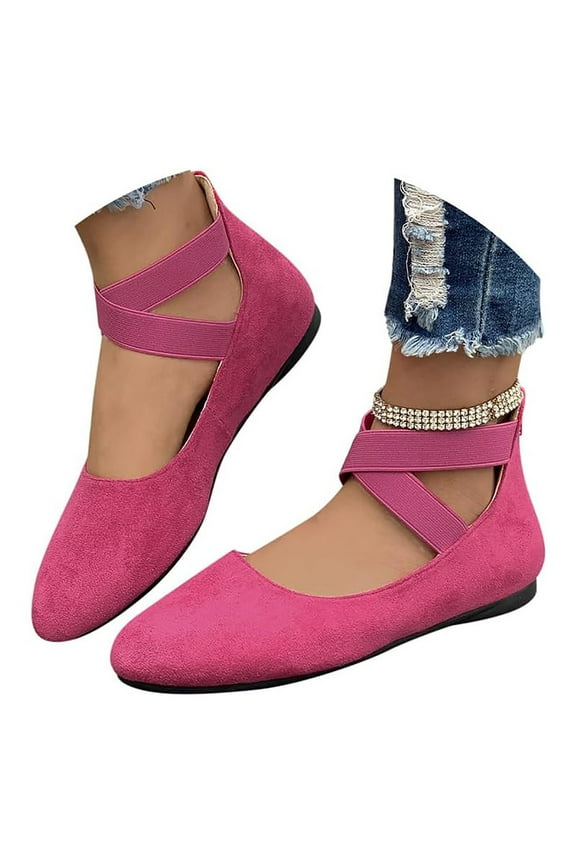 Womens Fashion Ballet Flats Shoes Ankle Strap Mary Jane Flats Shoes Dressy Prom Wedding Dance Shoes