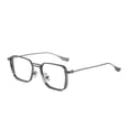 thumbnail image 1 of Womens Fashion Blue Light Blocking Oversized Reading Glasses 2.0, Metal Gunmetal Square Spring Hinge Readers +2.00, 1 of 3