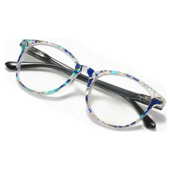 Womens Fashion Blue Light Blocking Reading Glasses Oval Multicolor Readers