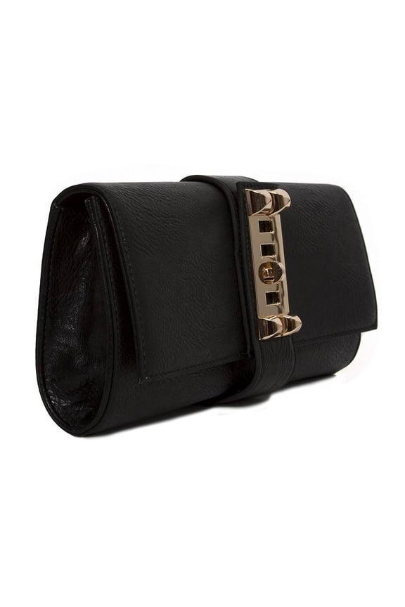 Womens Fashion "Bordeaux" Clutch Bifold Wallet - Black