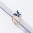 thumbnail image 1 of Womens Fashion Butterfly Ring: Diamond Drip Oil Alloy Ring, Adjustable One Size Fits Most, 1 of 2
