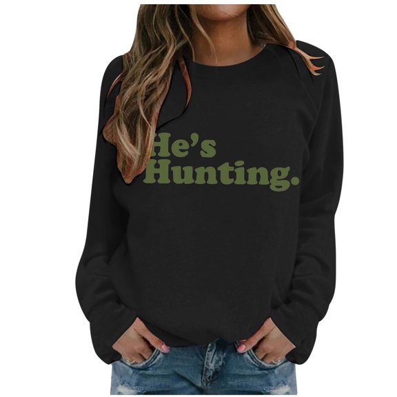 Womens Fashion Casual Long Sleeve Crew Neck Sweatshirts Printed Pullover Hoodless Sweatshirts Top Baggy Sweat Shirts Women Casual Shirt Sweatshirts for Women Casual T Shirt Juniors Oversized