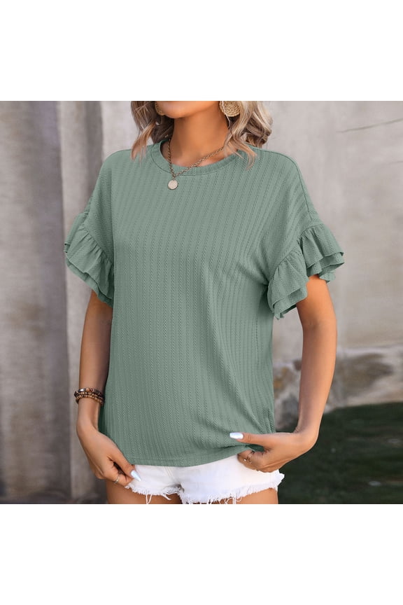 Womens Fashion Casual Tank Top Crew Neck T Shirts Summer Short Sleeve Casual Loose T Shirts Top Women Short Sleeve Tops Phrasing Shirt Shirt Short Sleeve Women Long Sleeve Casual T Shirt Women Mod Bod