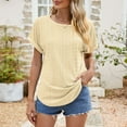 thumbnail image 1 of Womens Fashion Casual Top Crew Neck T Shirts Summer Short Sleeve Casual Loose T Shirts Top Long Sleeve T Shirts for Woman T Shirts Men Womens Hiking Long Exercise Shirts Women Womens Long Sleeve Tops, 1 of 6