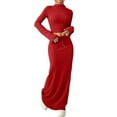 thumbnail image 1 of Womens Fashion Casual Two Piece Outfits Autumn Solid Color Blouse And Skirt Set, 1 of 2