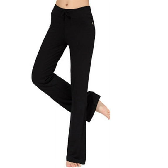 Womens Fashion Cotton Spandex Yoga Sweat Lounge Gym Sports Athletic Pants