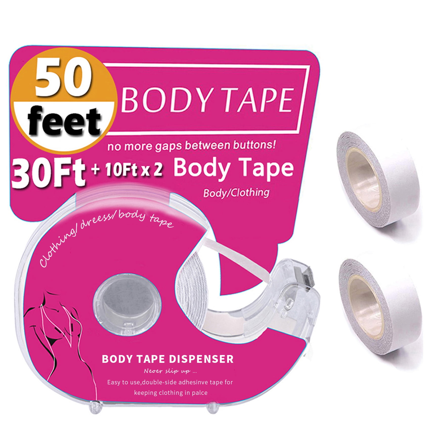 Womens Fashion Double Sided Tape for Clothing and Body, Clear