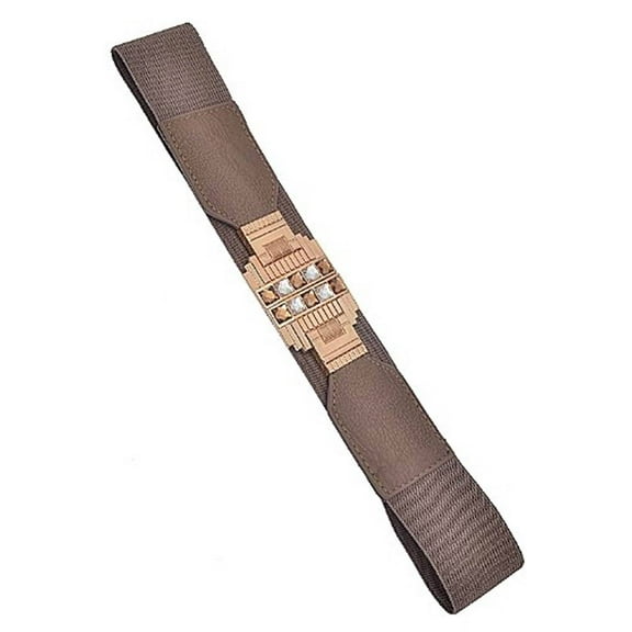 Womens Fashion Gatsby Elastic Belt - Khaki