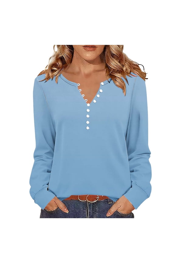 Womens Fashion Gradient Color Printed Winter V-neck Open Button Long Sleeve Hoodie Basic Outfits Winter Clothing Fall Clothes