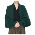 thumbnail image 1 of Womens Fashion Knit Shawl Wrap Cardigan Long Sleeve Versatile Loose Fit Open Front Cozy Cover Up Soft Lightweight, 1 of 3