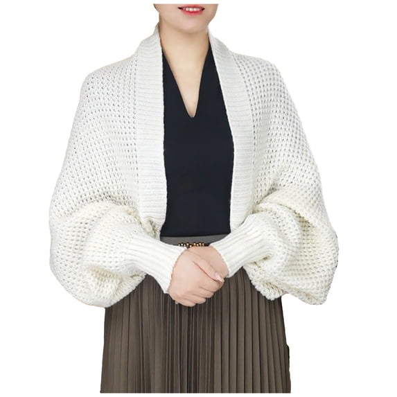 Womens Fashion Knit Shawl Wrap Cardigan Long Sleeve Versatile Loose Fit Open Front Cozy Cover Up Soft Lightweight