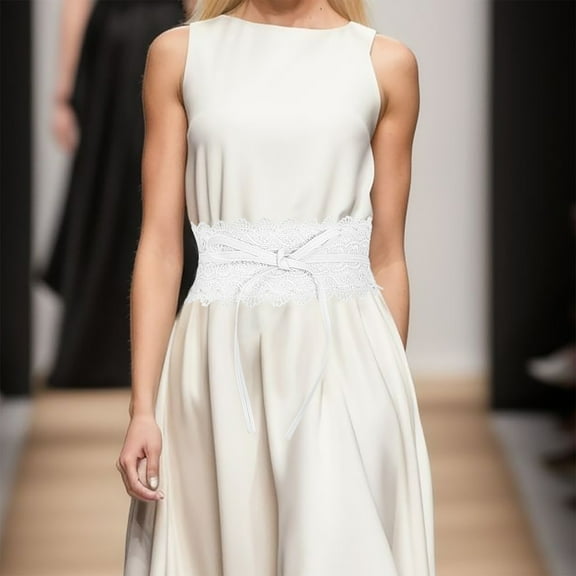 Womens Fashion Lace Dress Belt Hollow Out Belt Decorated Skinny Waist Belt Rope Belt X Belt Chocolate Leather Belt Belts for Men Buckle Style Leather Belt Wide Nylon Belts for Men Metal Buckle Men's