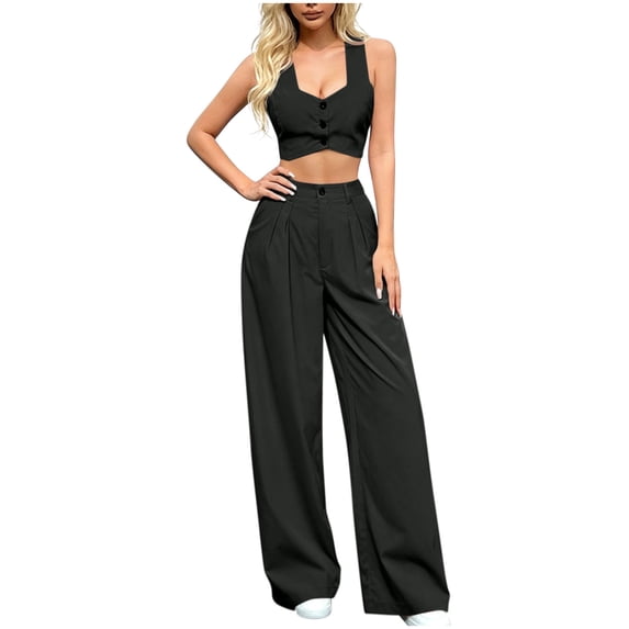 Womens Fashion Lounge Sets Casual Summer Outfits 2 Piece Short Matching Clothing Set Short Sleeve Top And Cropped Pants Set With Button Front And Side Pockets