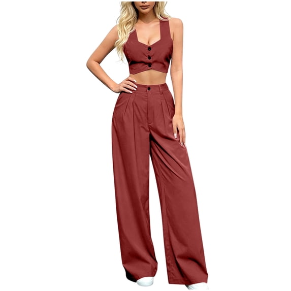 Womens Fashion Lounge Sets Casual Summer Outfits 2 Piece Short Matching Clothing Set Short Sleeve Top And Cropped Pants Set With Button Front And Side Pockets