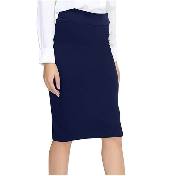 Womens Fashion Medium High Waist Solid Color Knit Bodycon Tight Fitting Short Skirt
