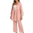 thumbnail image 1 of Womens Fashion New Loose Casual Solid Color Cardigan Long Sleeved Pants Two-piece Set Trendsetting Women's Apparel, 1 of 6