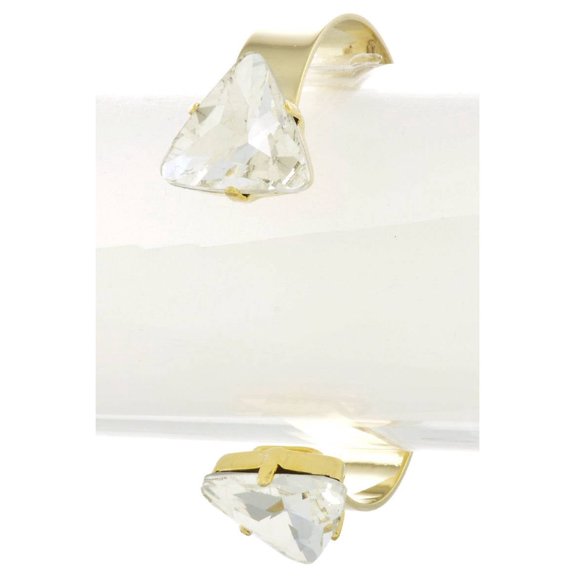 Womens Fashion Open Triangle Bracelet - Clear