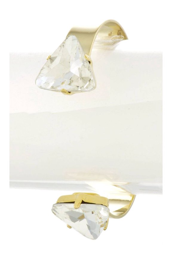 Womens Fashion Open Triangle Bracelet - Clear