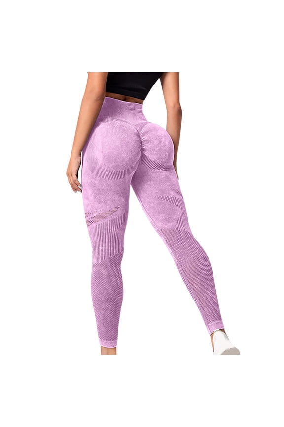 Womens' Fashion Plus Size Yogo Gym Pants Tie Dyed Seamless High Waist Tight Yoga Pants Hip Lifting Outdoor Tight Sports Fitness Pants Clearance Under 10$!