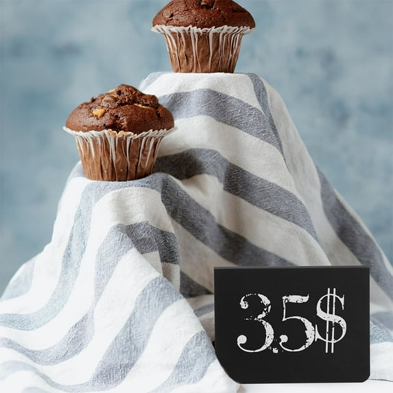 HONMEET Double-Sided Erasable Chalkboards Black PVC for Events and Home Use 12 Pieces