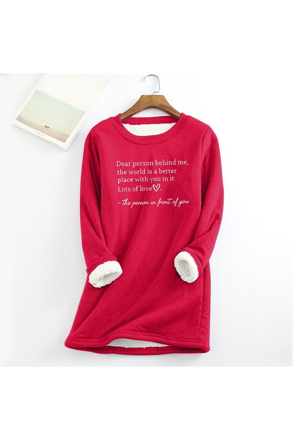 Womens Fashion Round Neck Printed Loose Warm Casual Printed Top Autum Warm Top For Women Pack of Thermal Shirts for Men Thermal Compression Thermal Underwear Tops for Men Long Sleeve Warm Thermal