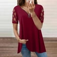 thumbnail image 1 of Womens Fashion Round Neck Short Sleeved Printed T Shirt Top Weightlifting Long Sleeve Shirts Comfortable Workout Shirts Women T Shirts Womens Shirts Long Sleeve Solid Womens Shirts Womens Casual, 1 of 4