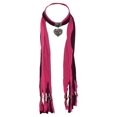 thumbnail image 1 of Womens Fashion Scarf w/ Studded Heart-Shaped Necklace - Hot Pink/Purple, 1 of 1