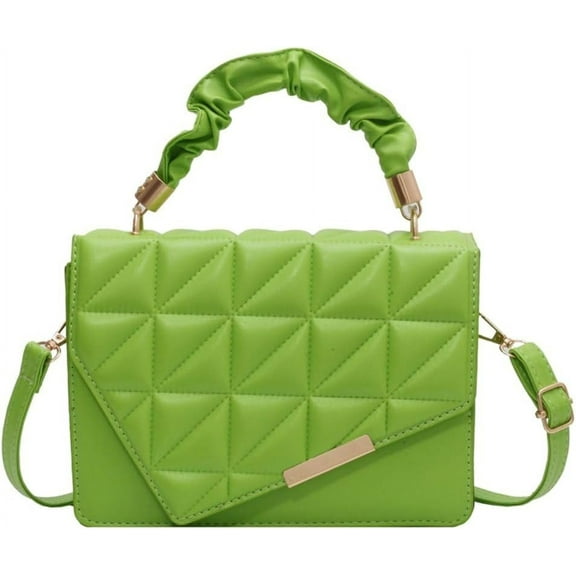 Womens Fashion Shoulder Crossbody Bag PU Leather Y2k Hobo Purse Medium Totes Handbag Pleated Top Handle Satchel