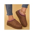 thumbnail image 1 of Womens Fashion Slippers Plush Fleece Lining Winter Slip-Ons, 1 of 7
