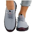 thumbnail image 1 of Womens Fashion Sneakers with Rubber Sole Casual Leather Lace up Walking Flat Work Shoes Spring Fall, 1 of 4